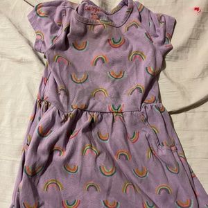 Kids Purple Rainbow Dress